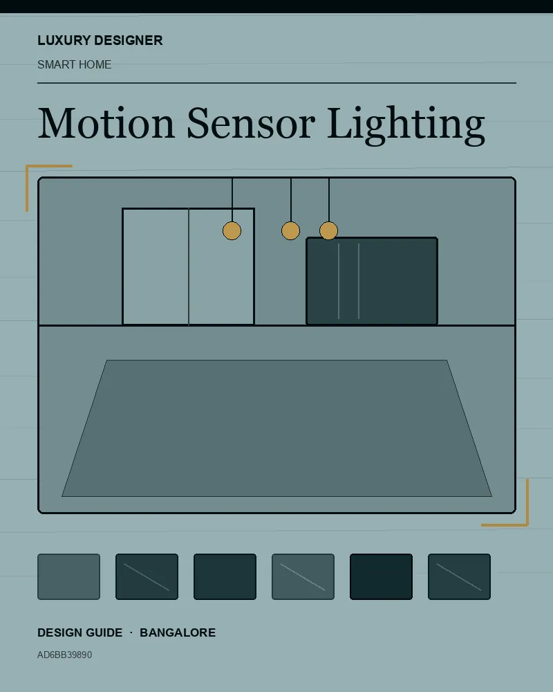 Original editorial cover for Motion Sensor Lighting, an interior design guide for Indian homes