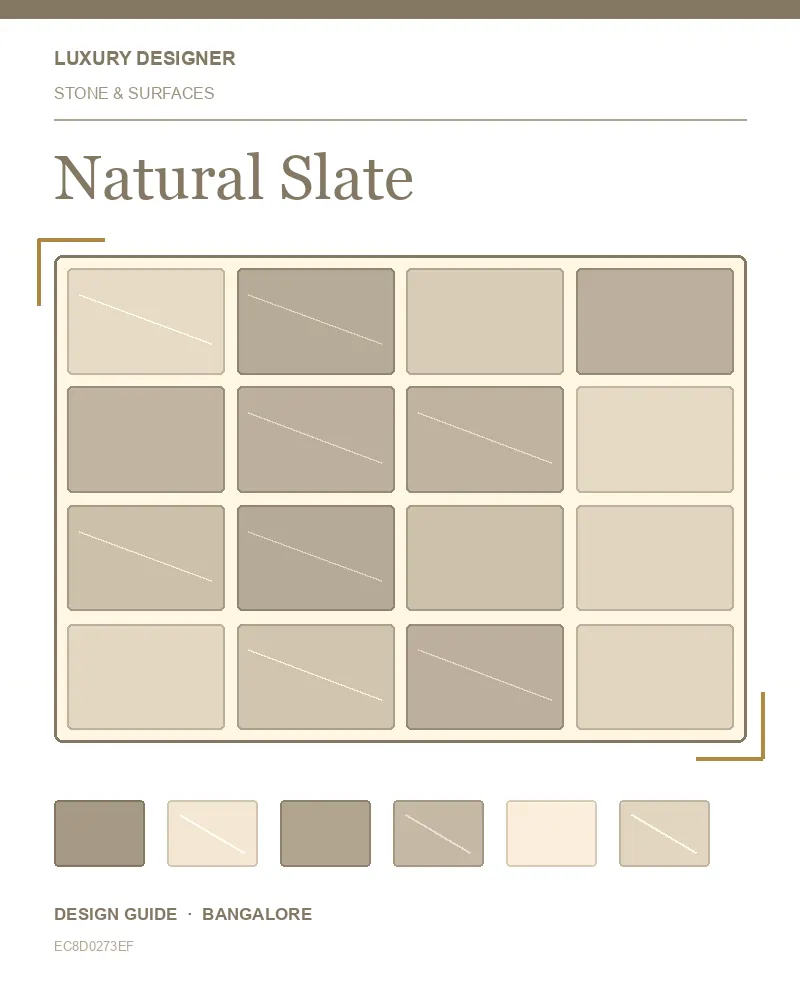 Original editorial cover for Natural Slate, an interior design guide for Indian homes