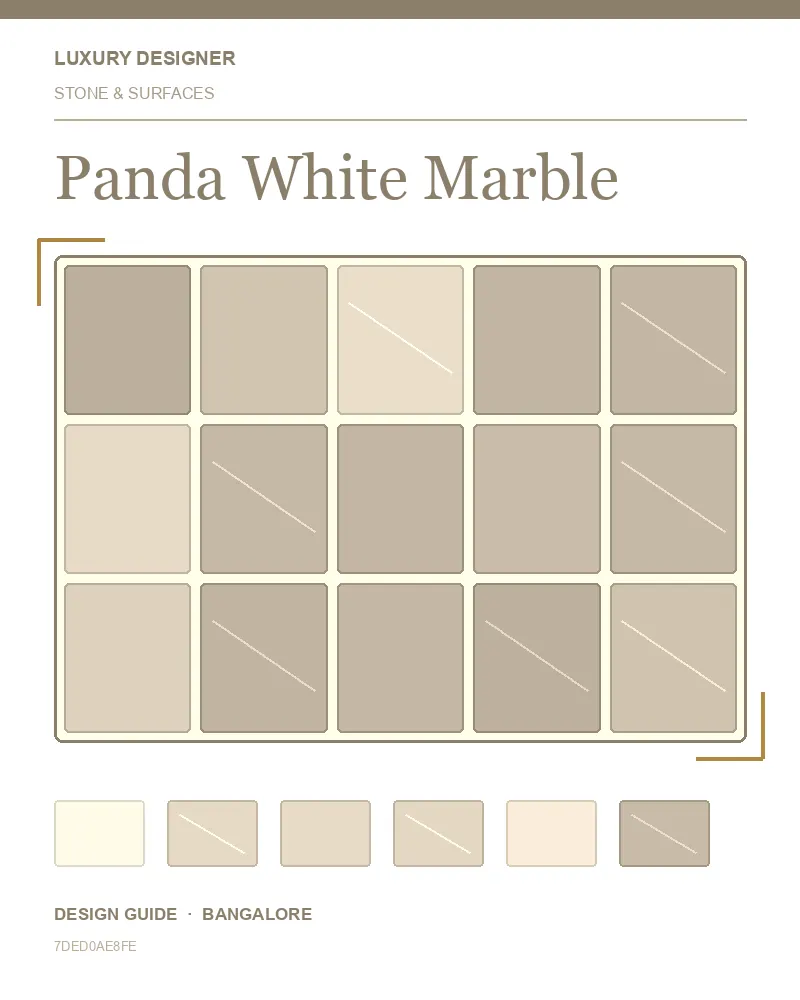 Original editorial cover for Panda White Marble, an interior design guide for Indian homes