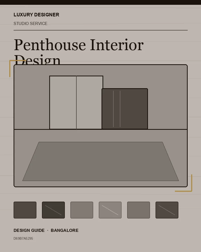 Original editorial cover for Penthouse Interior Design, an interior design guide for Indian homes
