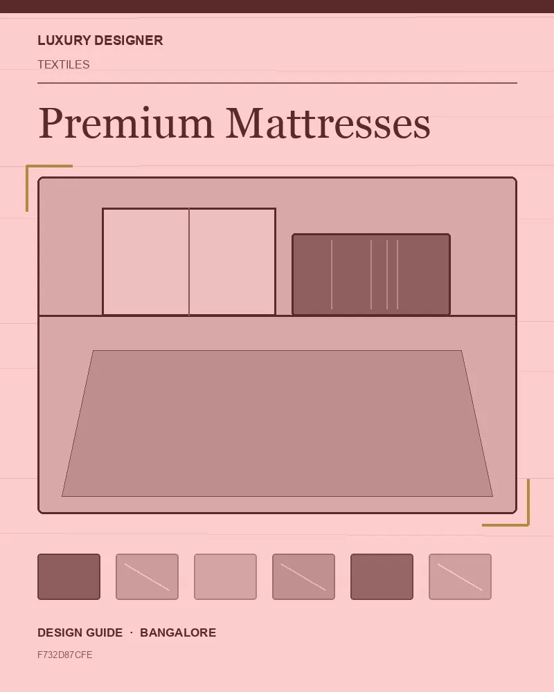 Original editorial cover for Premium Mattresses, an interior design guide for Indian homes