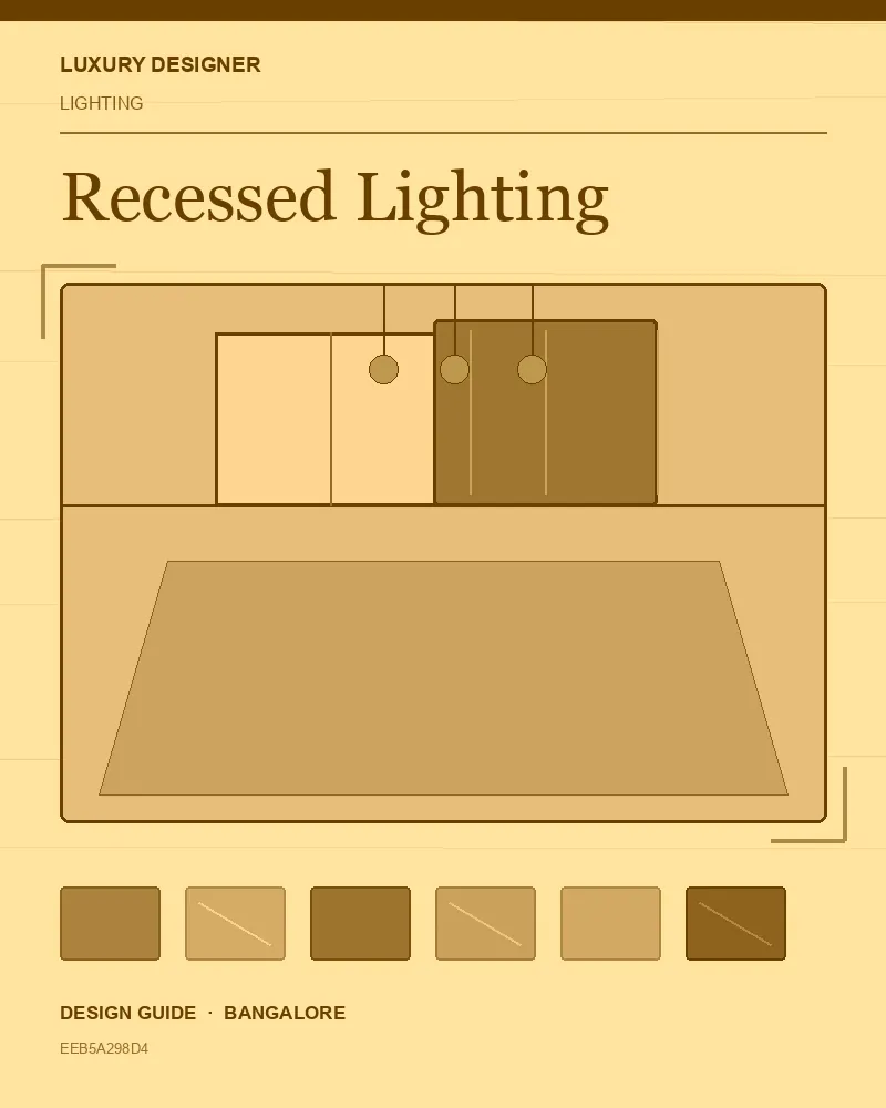 Original editorial cover for Recessed Lighting, an interior design guide for Indian homes