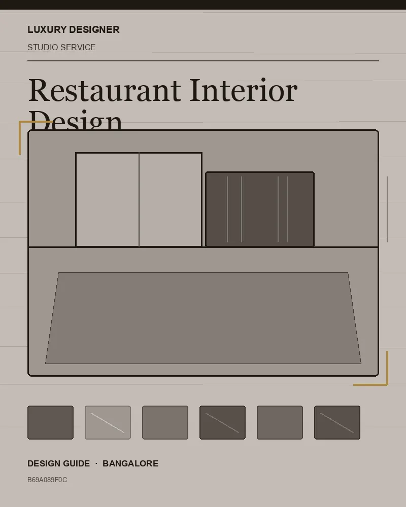 Original editorial cover for Restaurant Interior Design, an interior design guide for Indian homes
