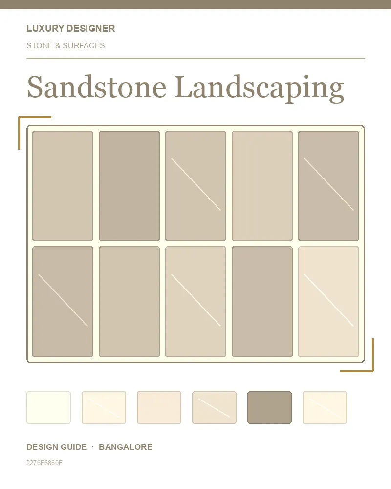 Original editorial cover for Sandstone Landscaping, an interior design guide for Indian homes