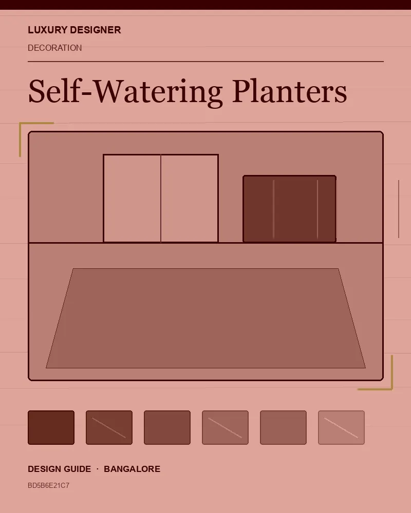 Original editorial cover for Self-Watering Planters, an interior design guide for Indian homes