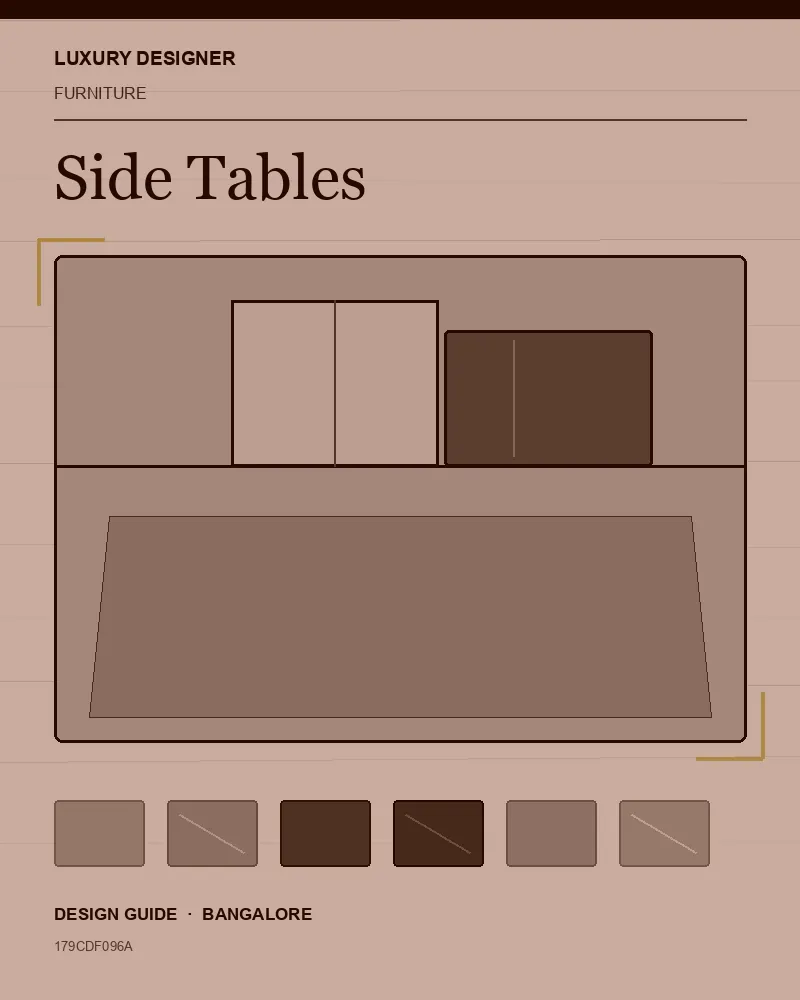 Original editorial cover for Side Tables, an interior design guide for Indian homes