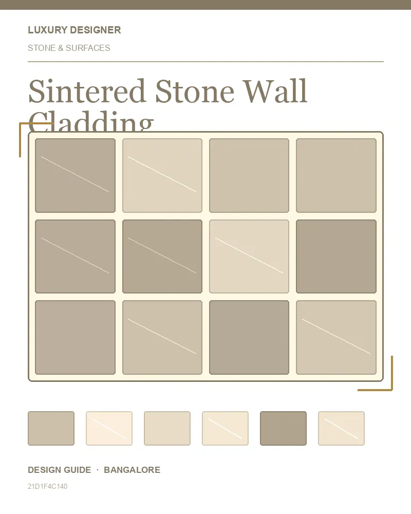 Original editorial cover for Sintered Stone Wall Cladding, an interior design guide for Indian homes