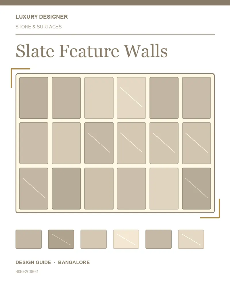 Original editorial cover for Slate Feature Walls, an interior design guide for Indian homes