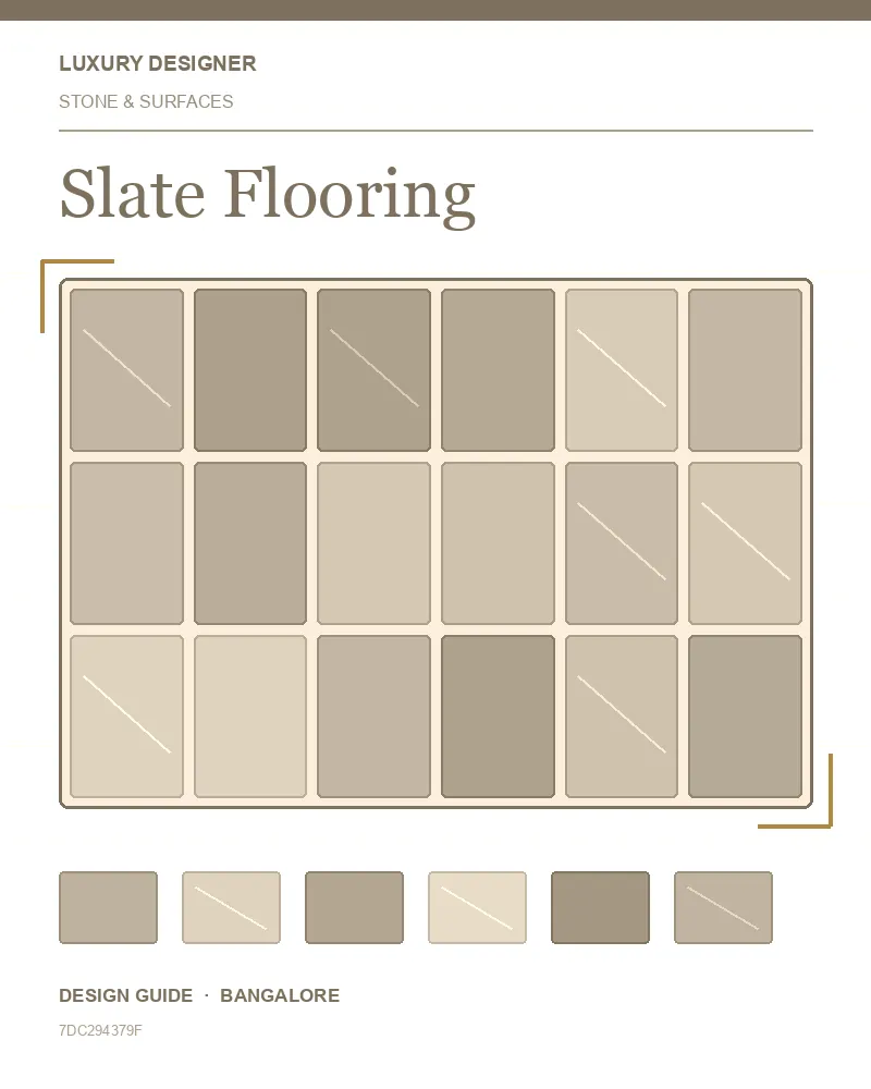 Original editorial cover for Slate Flooring, an interior design guide for Indian homes