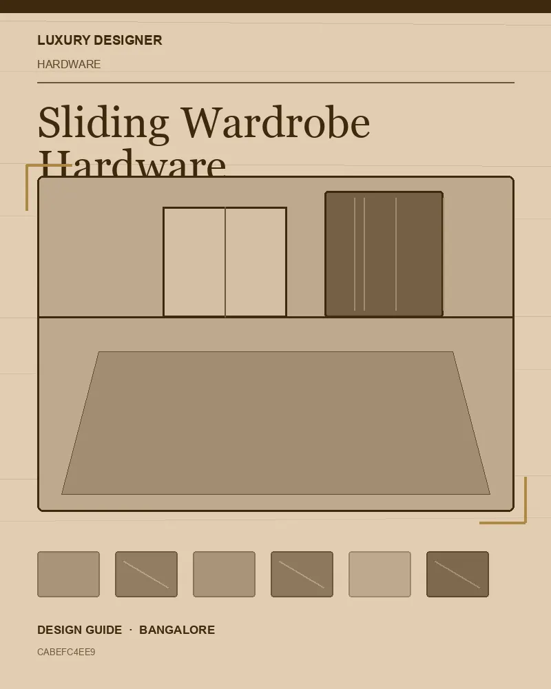 Original editorial cover for Sliding Wardrobe Hardware, an interior design guide for Indian homes