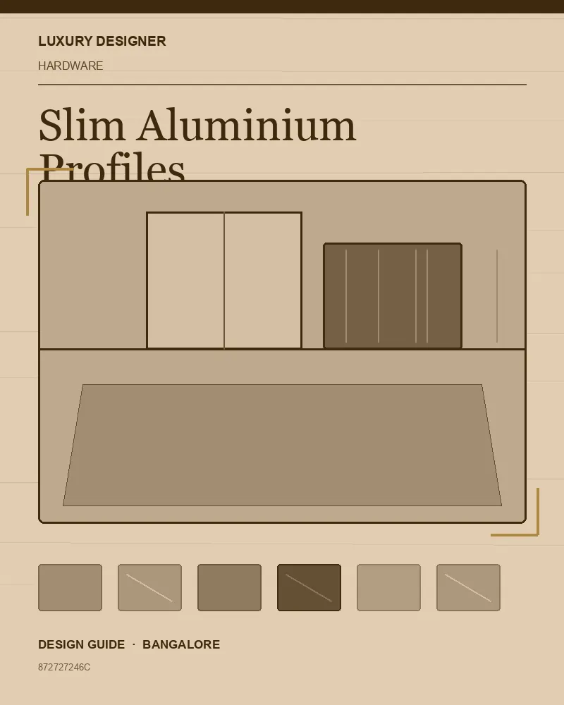 Original editorial cover for Slim Aluminium Profiles, an interior design guide for Indian homes