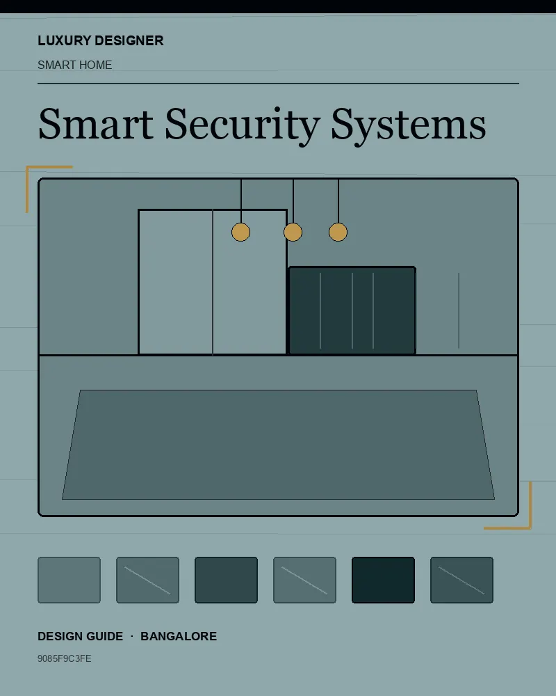 Original editorial cover for Smart Security Systems, an interior design guide for Indian homes