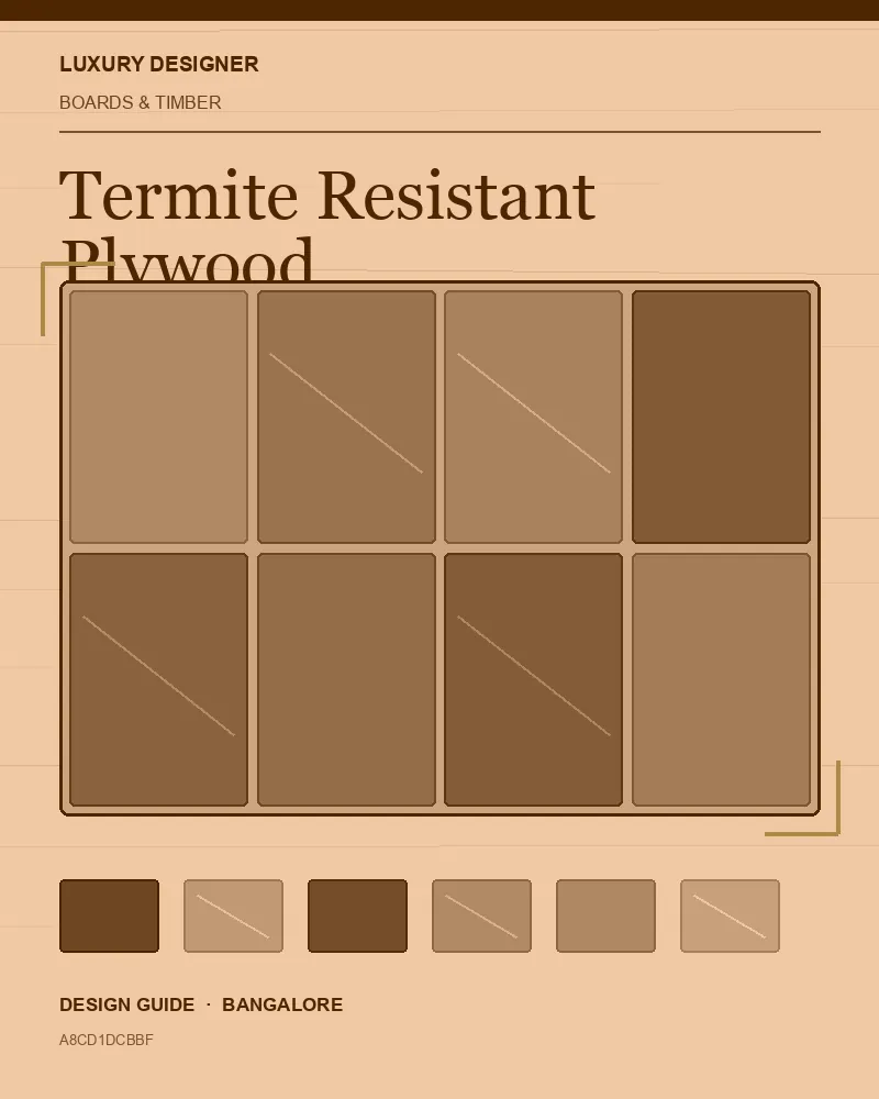 Original editorial cover for Termite Resistant Plywood, an interior design guide for Indian homes