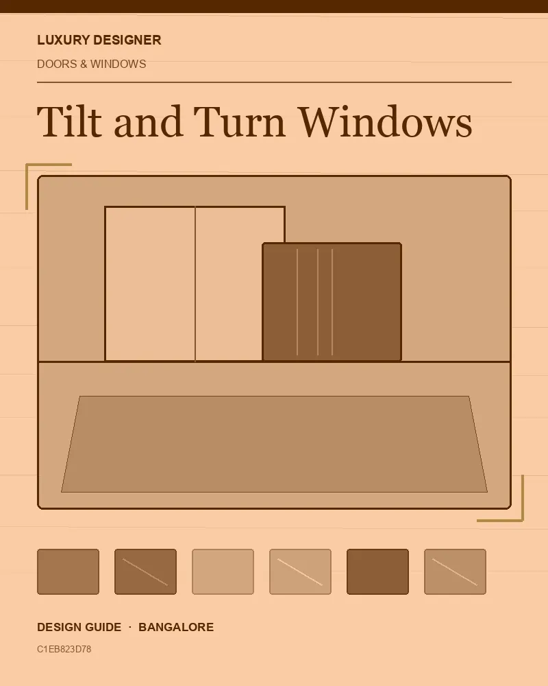 Original editorial cover for Tilt and Turn Windows, an interior design guide for Indian homes