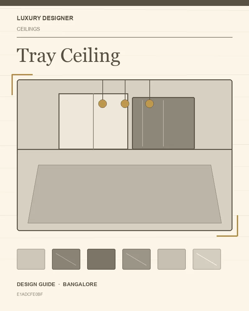 Original editorial cover for Tray Ceiling, an interior design guide for Indian homes