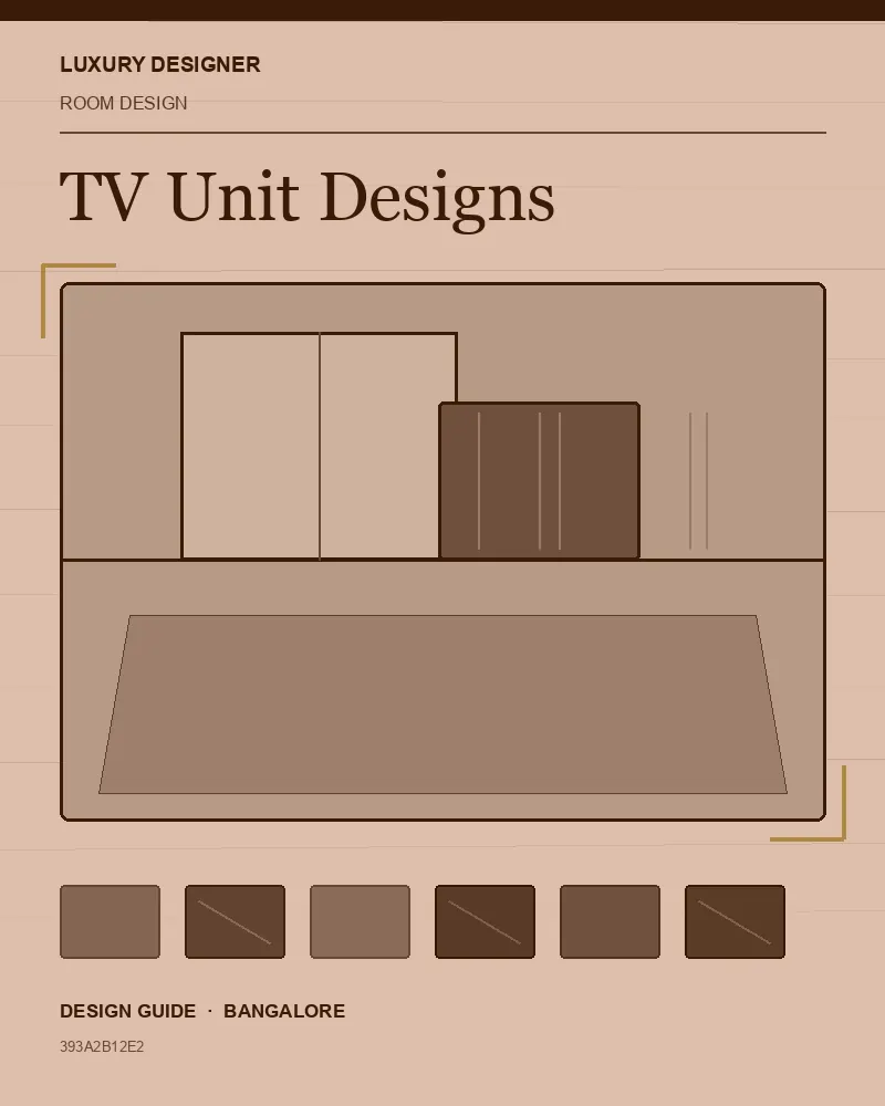 Original editorial cover for TV Unit Designs, an interior design guide for Indian homes