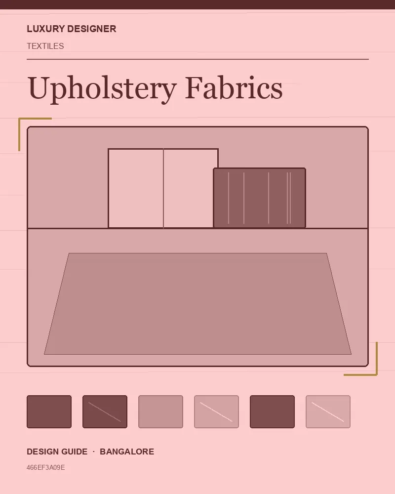 Original editorial cover for Upholstery Fabrics, an interior design guide for Indian homes