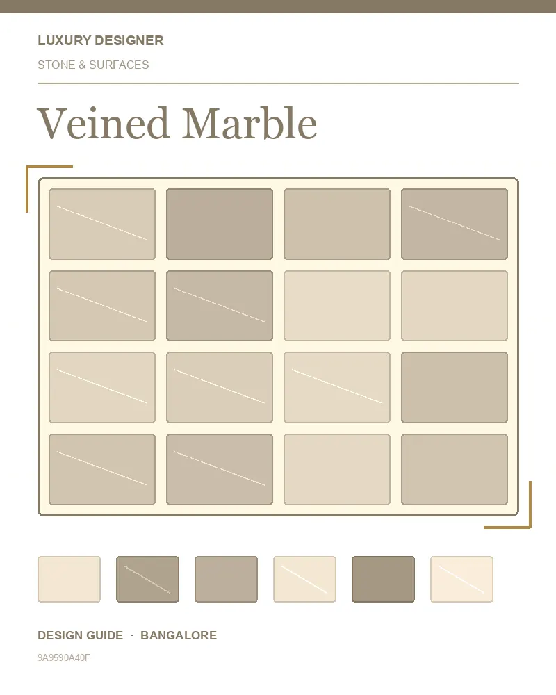 Original editorial cover for Veined Marble, an interior design guide for Indian homes