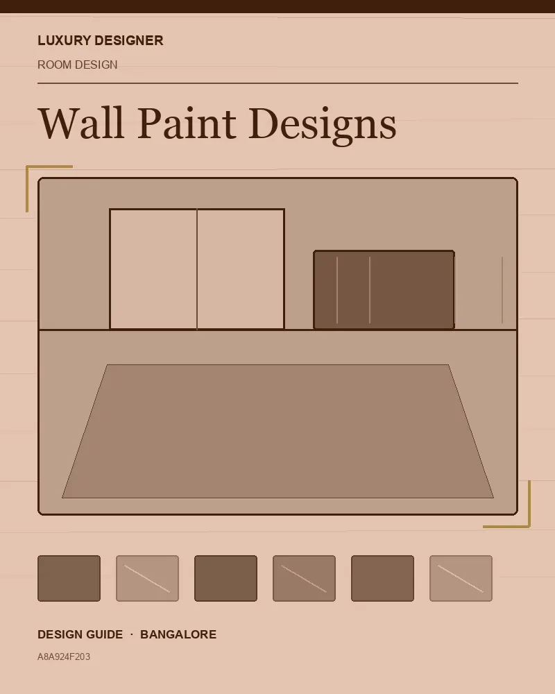 Original editorial cover for Wall Paint Designs, an interior design guide for Indian homes