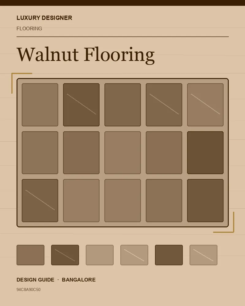 Original editorial cover for Walnut Flooring, an interior design guide for Indian homes