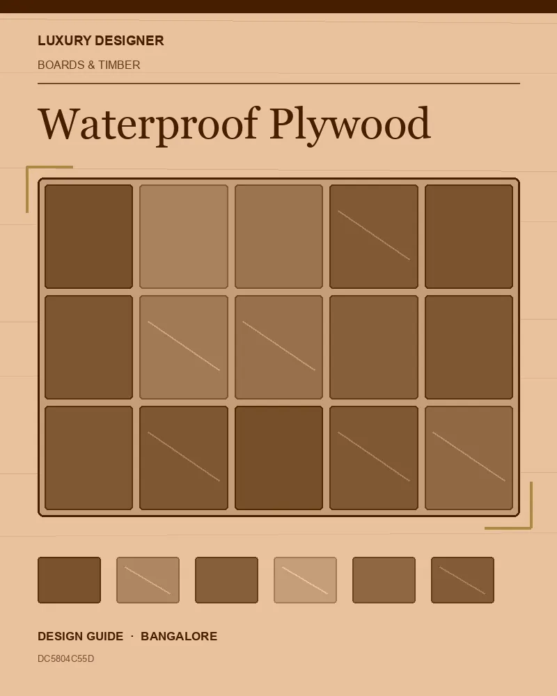 Original editorial cover for Waterproof Plywood, an interior design guide for Indian homes