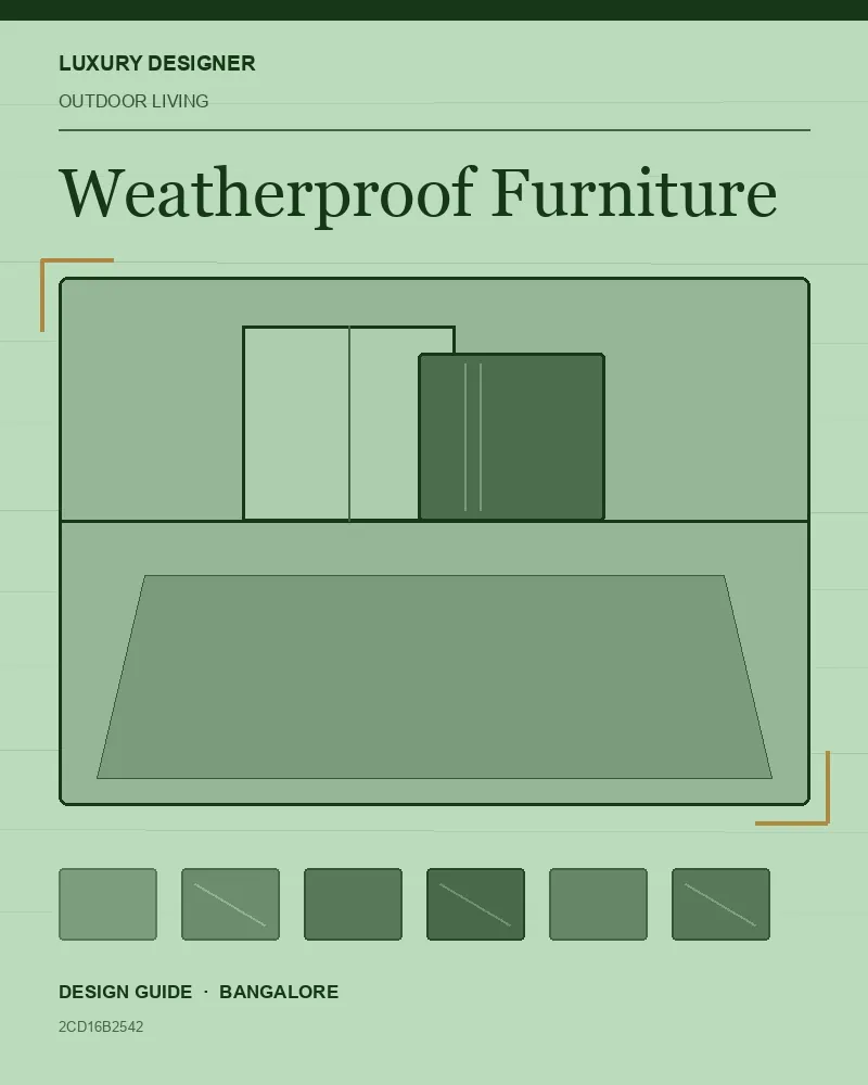 Original editorial cover for Weatherproof Furniture, an interior design guide for Indian homes