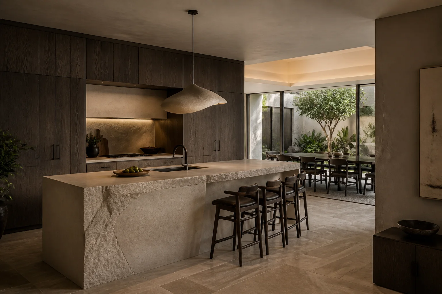 Modular Kitchen interior in the Classic Luxe style