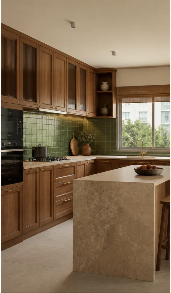 Modular Kitchen interior in the Modern Heritage style