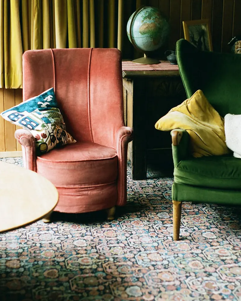 Living Room interior in the Indo-Scandinavian style