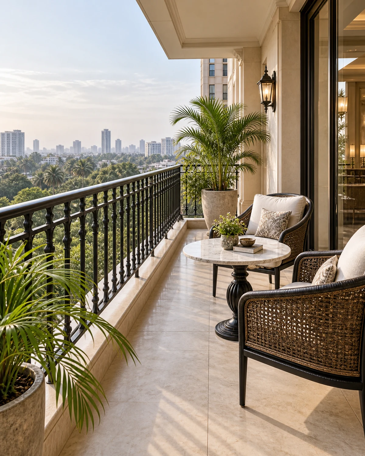 Balcony in the Classic Luxe style