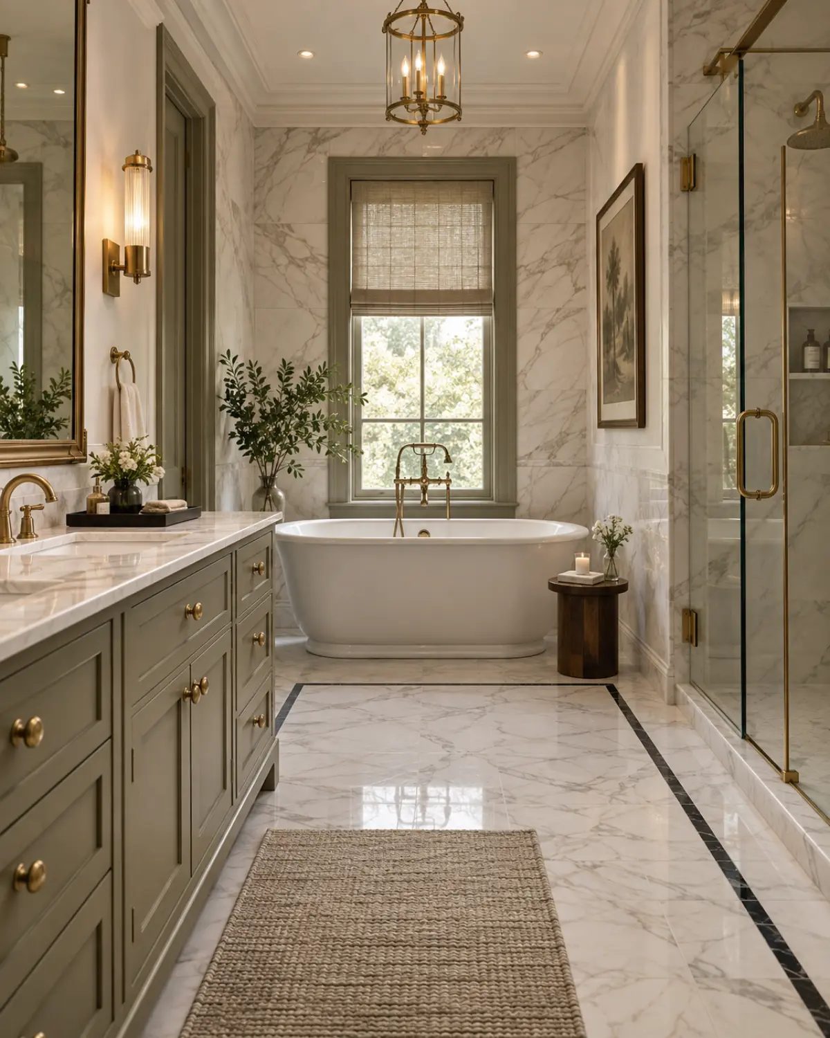 Bathroom interior in the Classic Luxe style