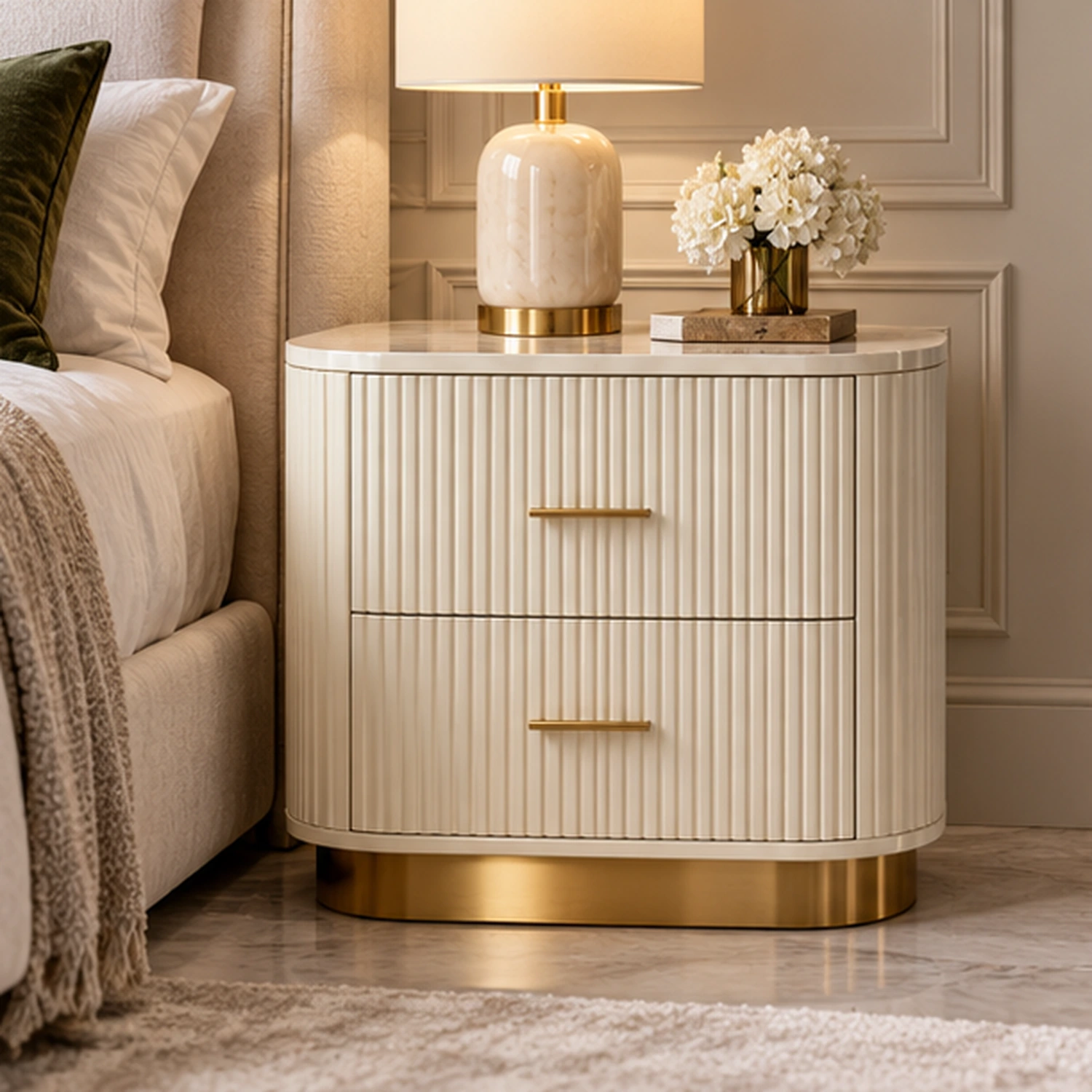 Bedside Tables interior in the Classic Luxe style
