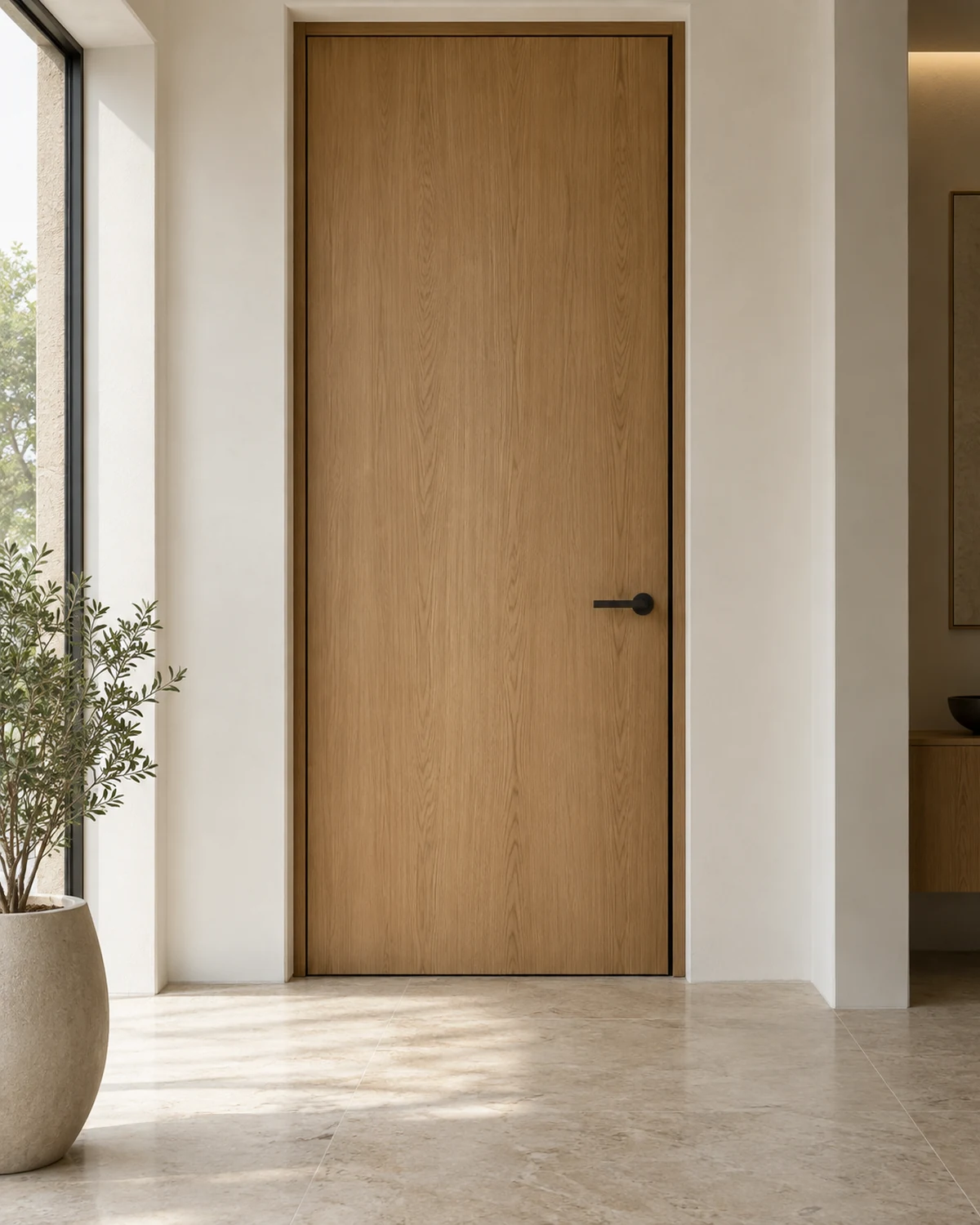 Door interior in the Serene Minimal style