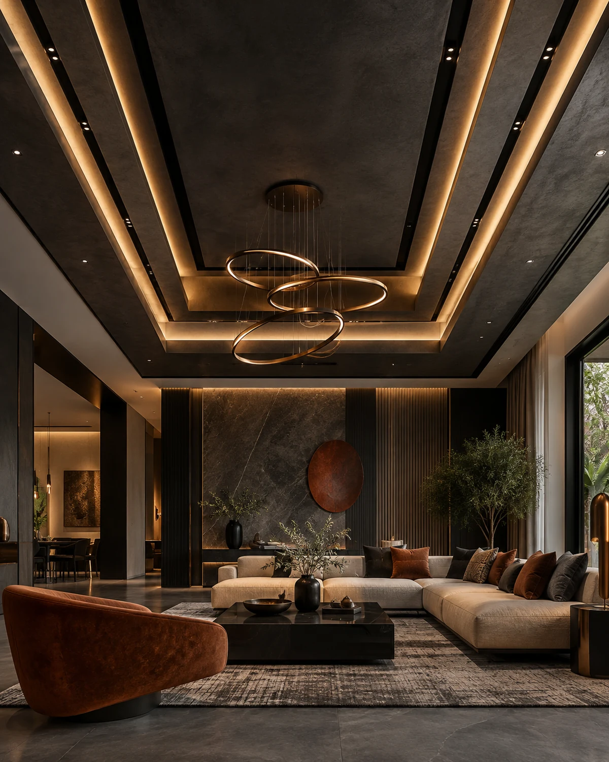 False Ceiling in the Bold Contemporary style