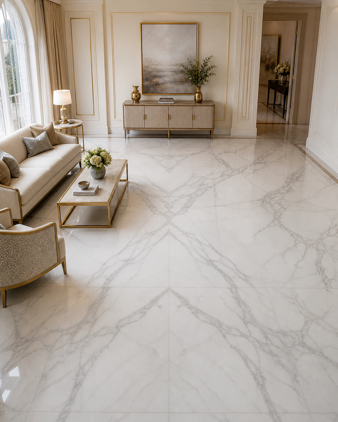 Flooring interior in the Classic Luxe style
