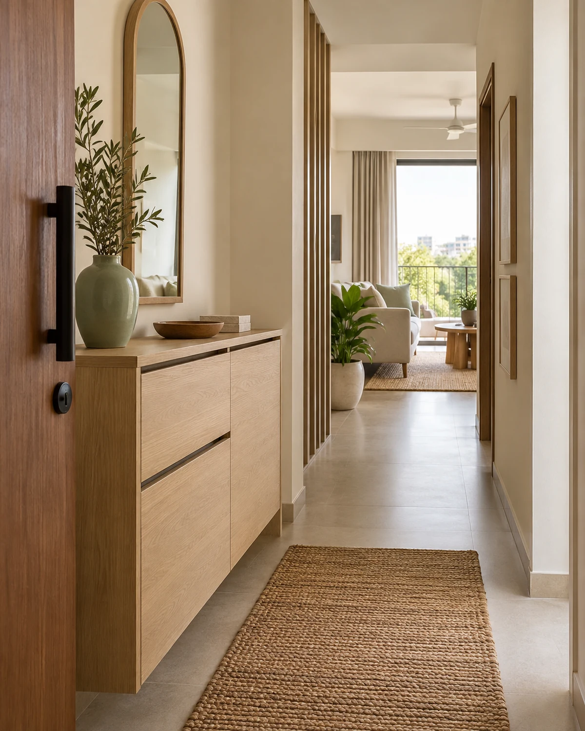 Foyer interior in the Indo-Scandinavian style