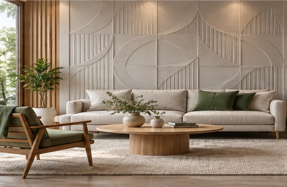 Photorealistic generated Scandi personality image for 3D Wall Panel