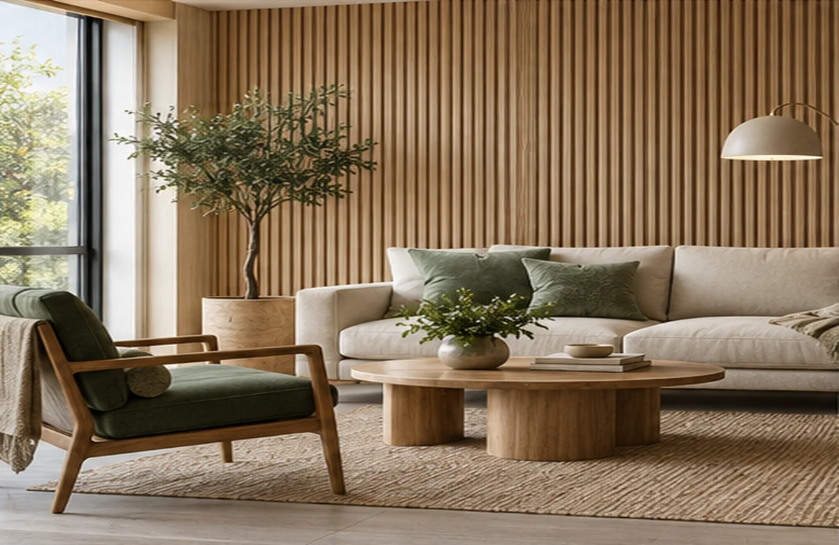 Photorealistic generated Scandi personality image for Acoustic Panel
