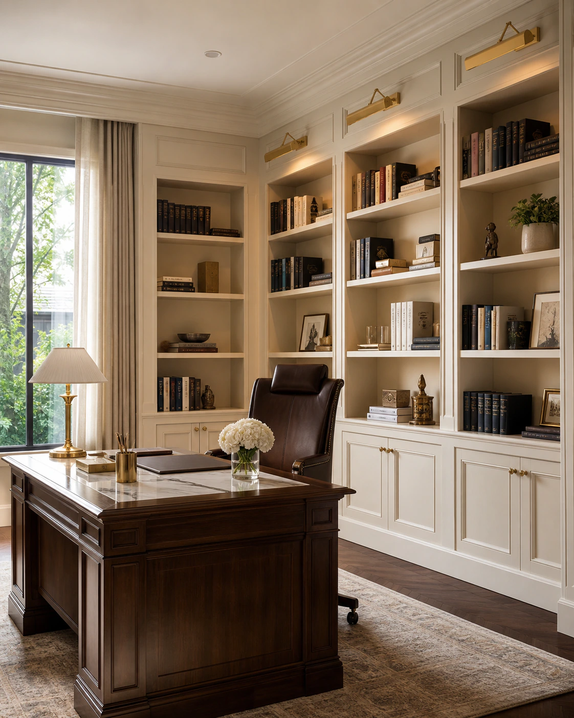 Home Office interior in the Classic Luxe style