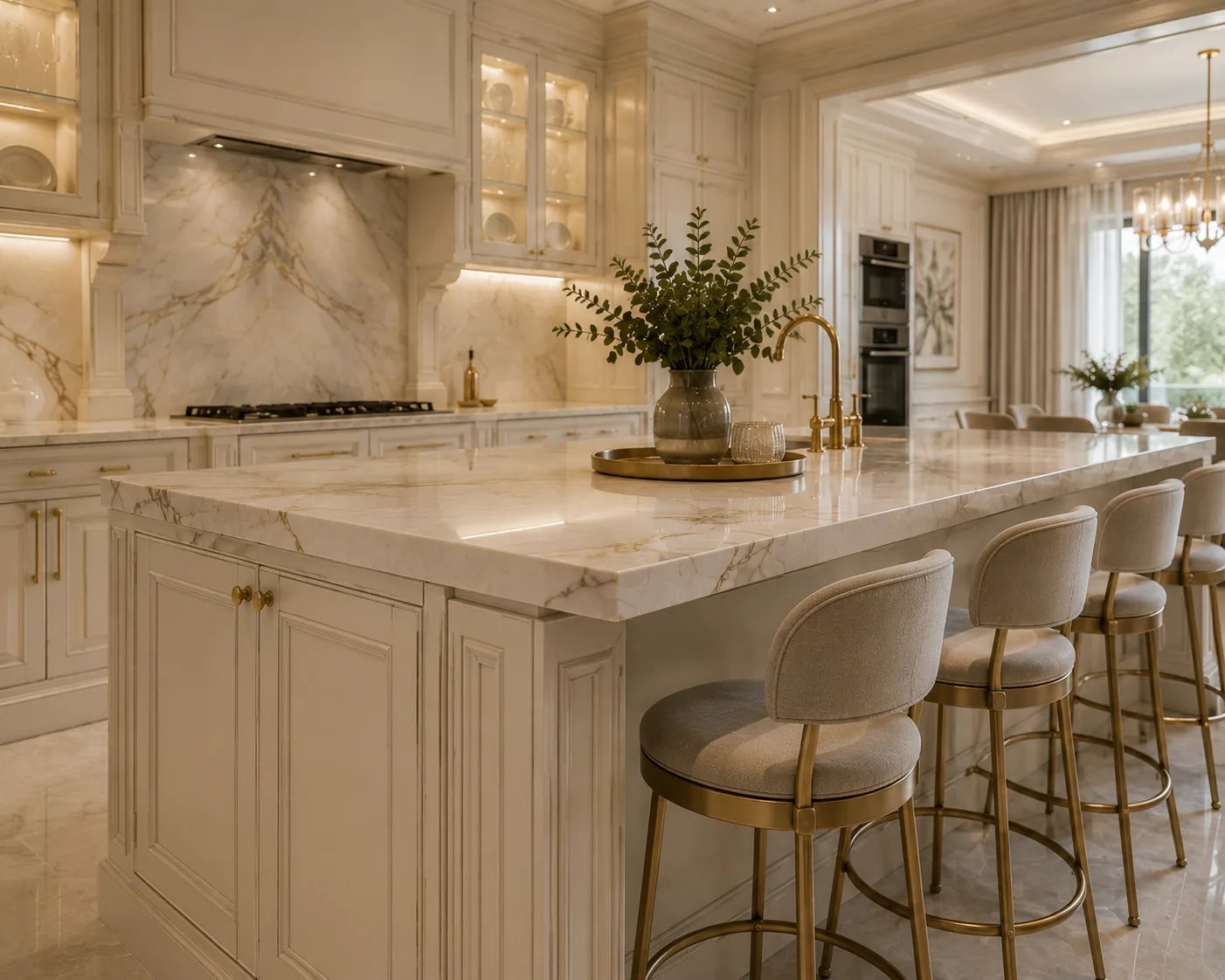 Modular Kitchen interior in the Classic Luxe style