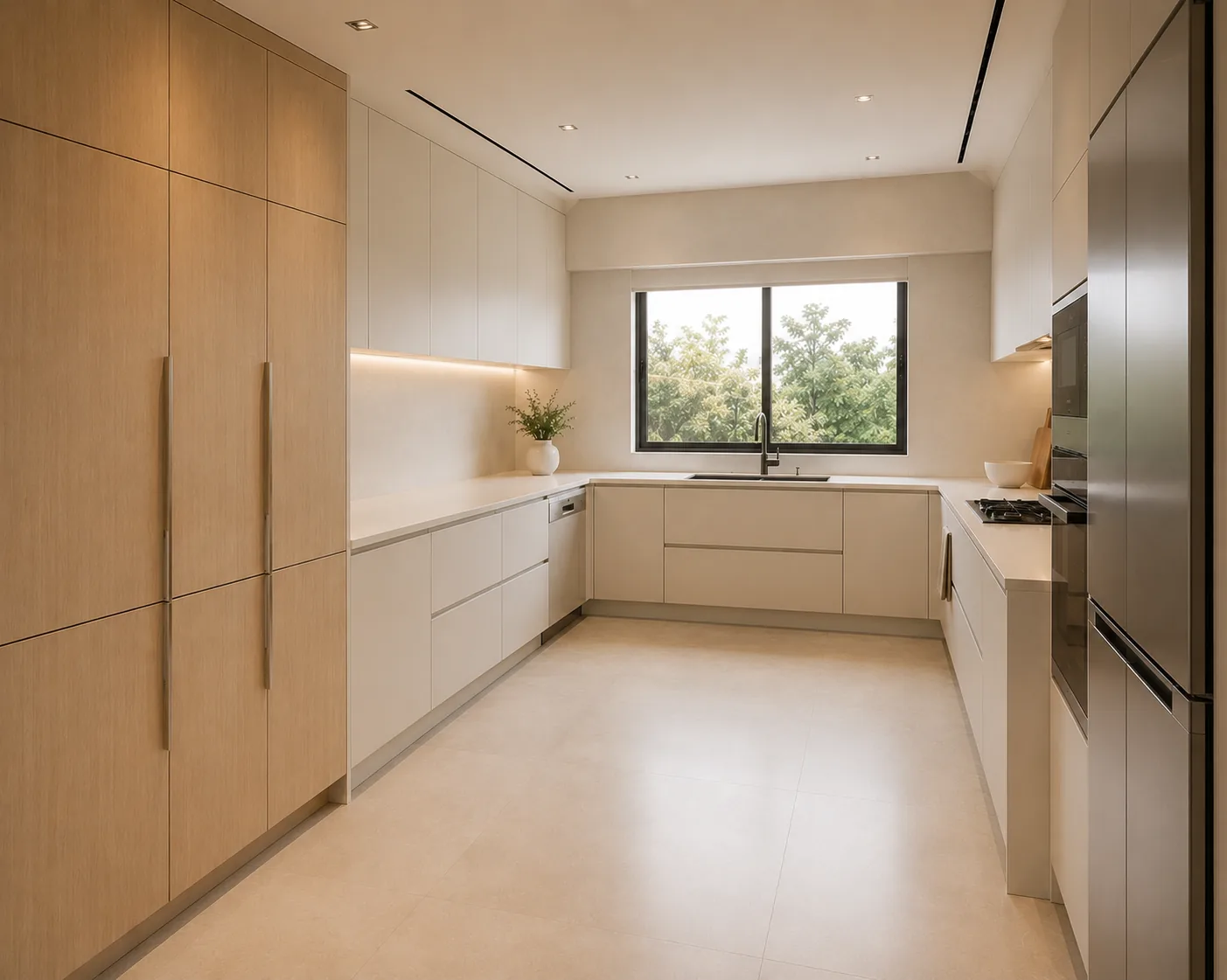 Modular Kitchen interior in the Indo-Scandinavian style