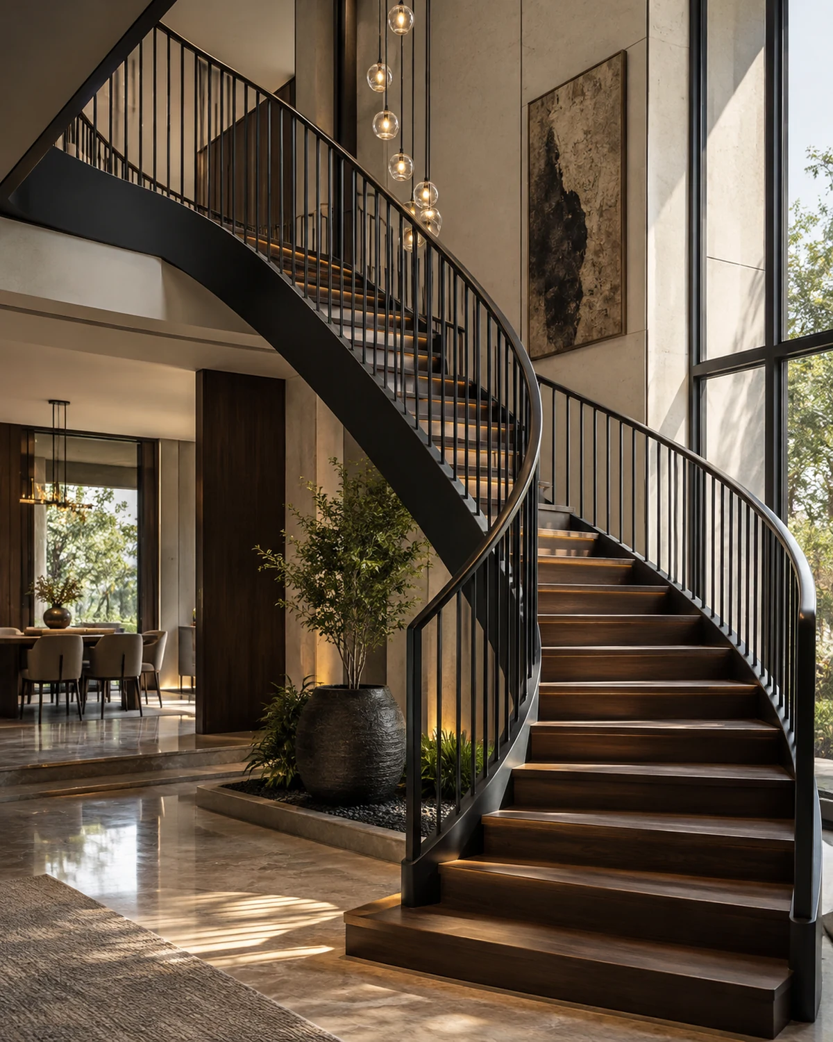 Staircase interior in the Bold Contemporary style