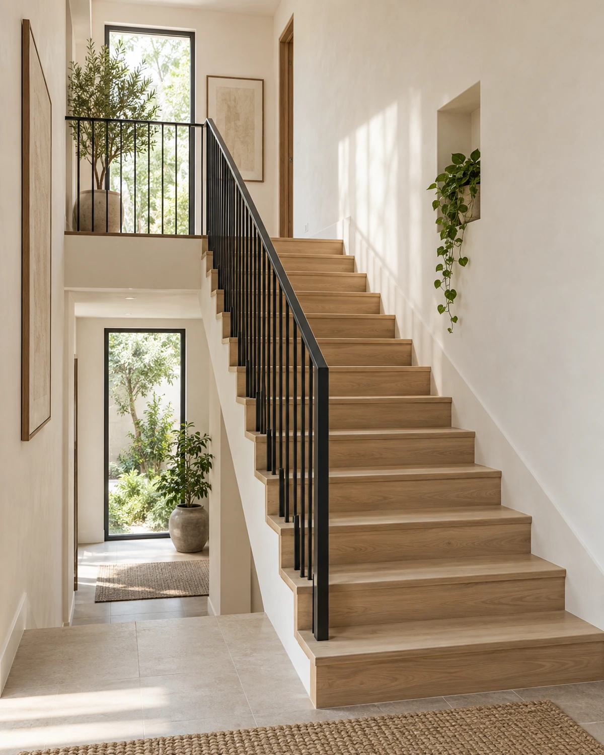 Staircase interior in the Indo-Scandinavian style