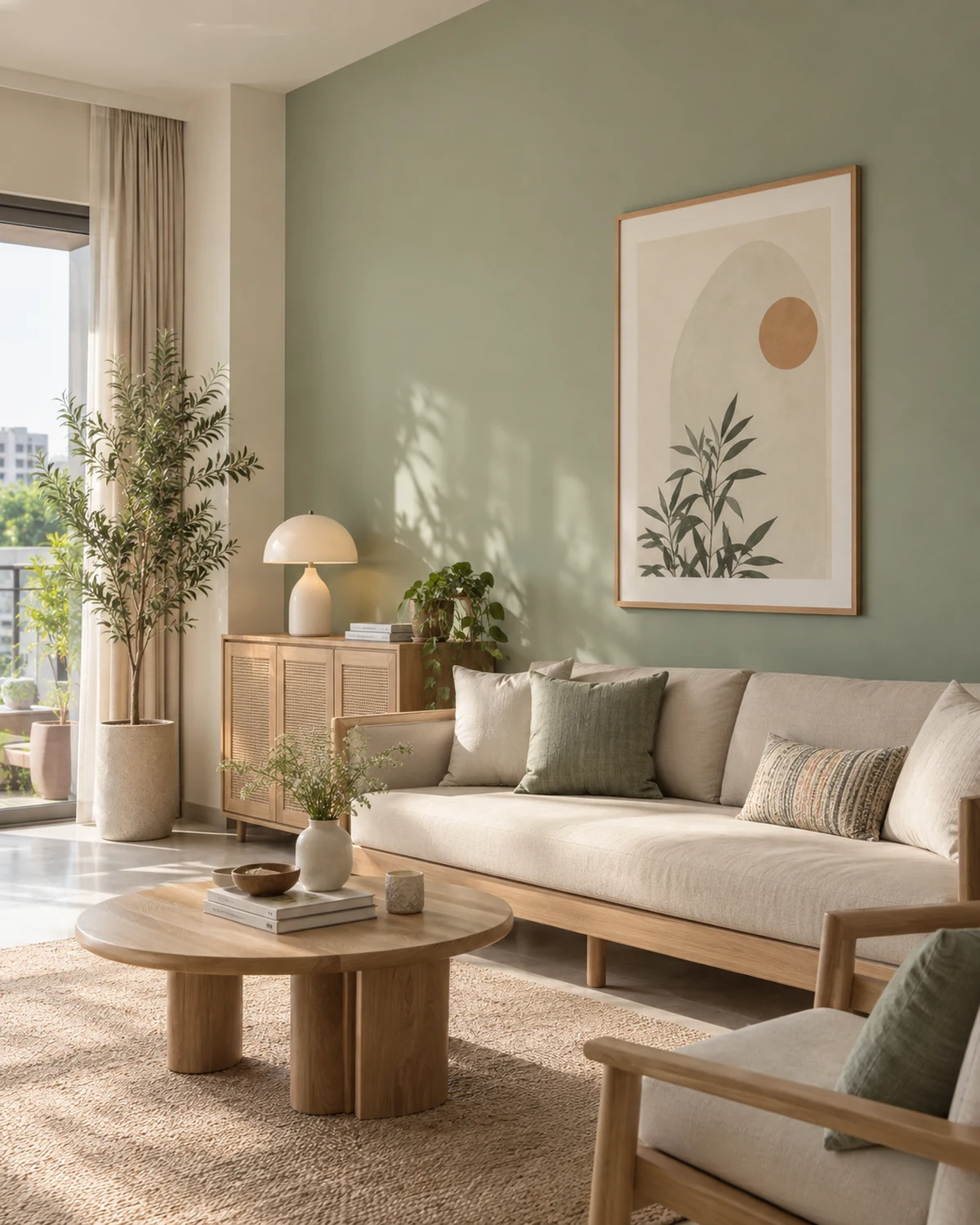 Wall Paint interior in the Indo-Scandinavian style