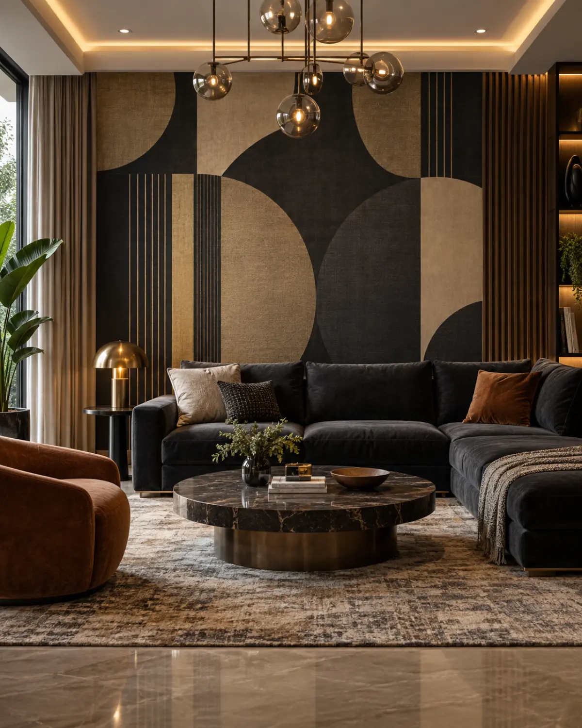 Wallpaper interior in the Bold Contemporary style