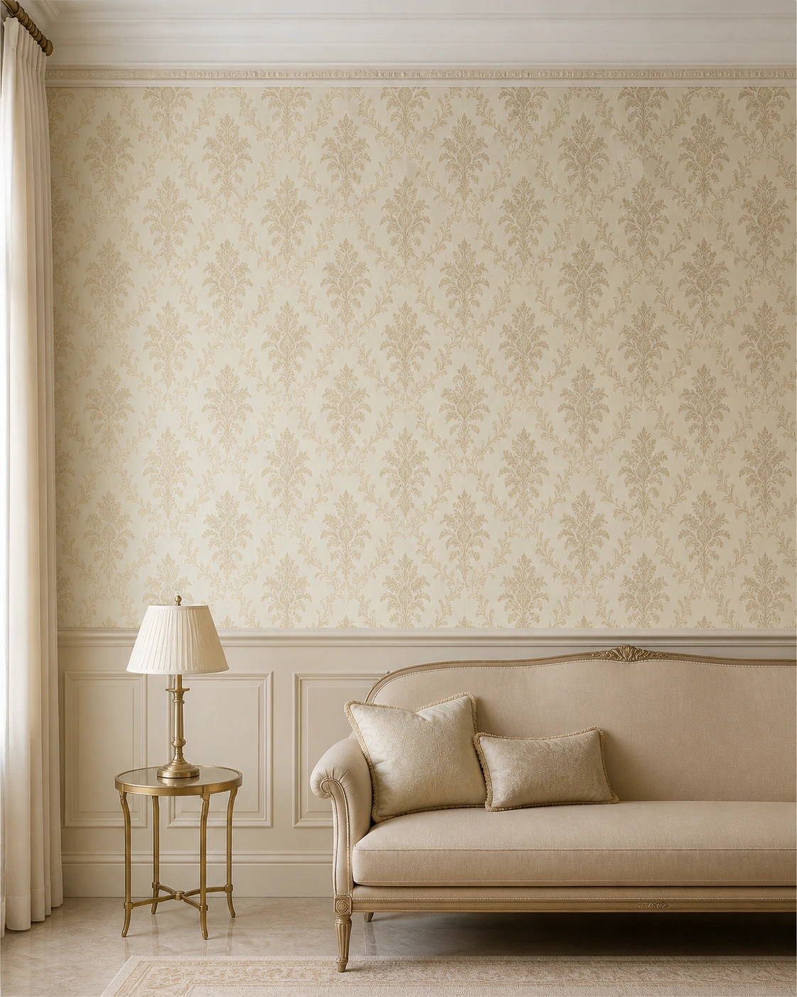 Wallpaper interior in the Classic Luxe style