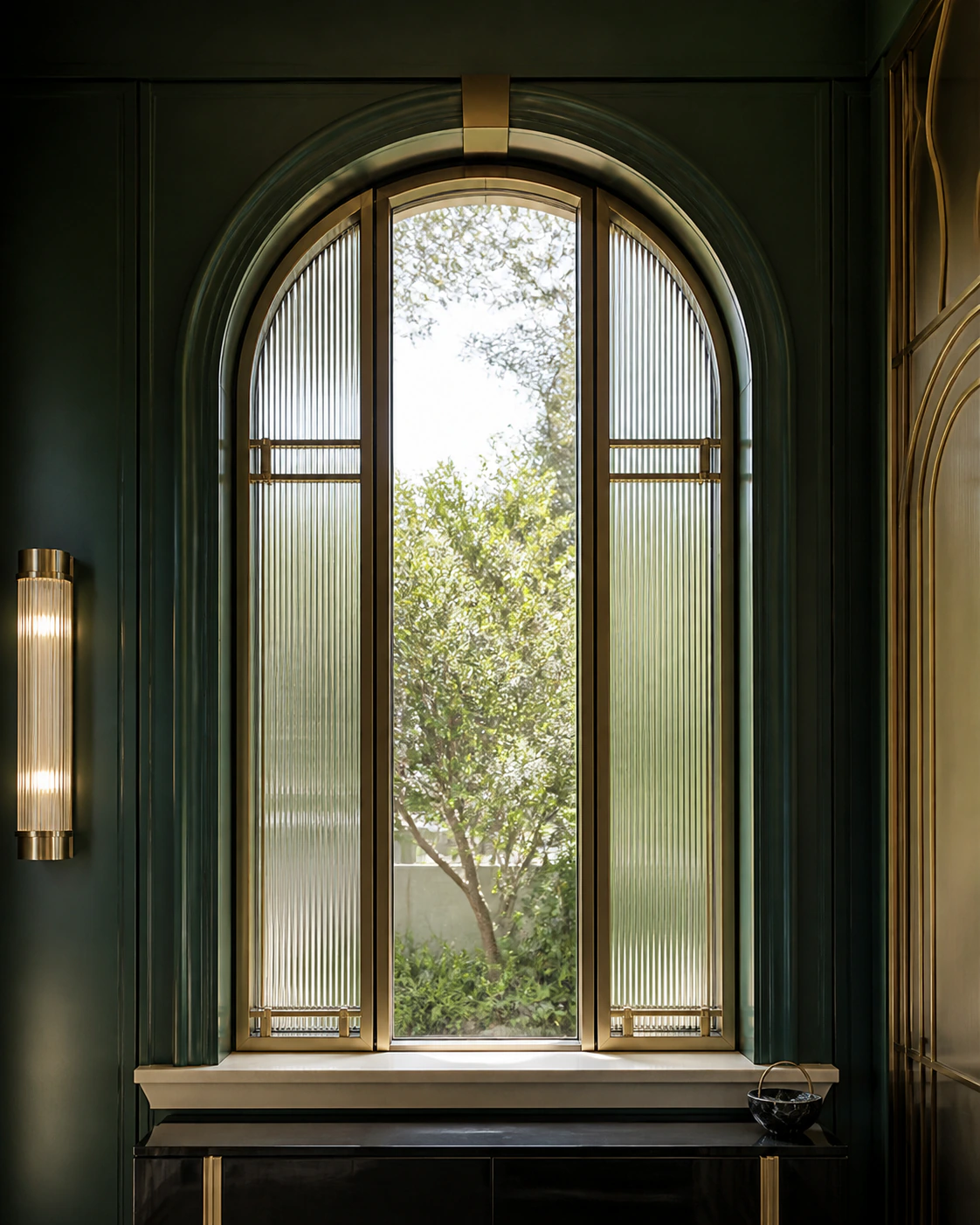 Window interior in the Art Deco Glam style